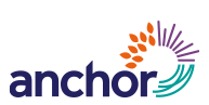 Anchor logo in purple